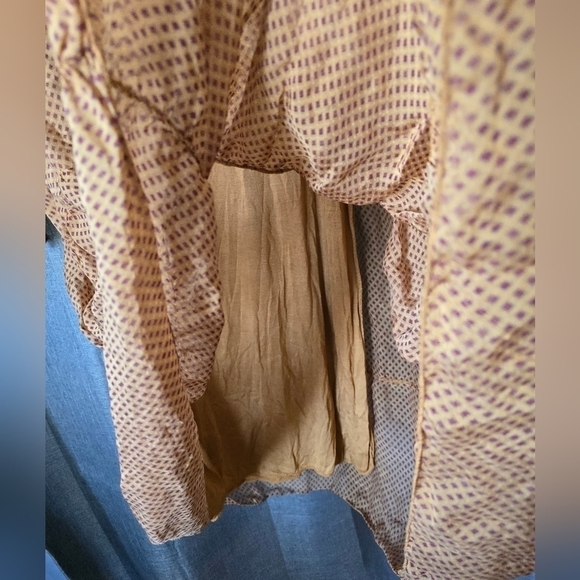 Mico K Italian Silk Tiered Midi Dress Long Sleeve Size M Linned Diamond Print - Picture 3 of 5